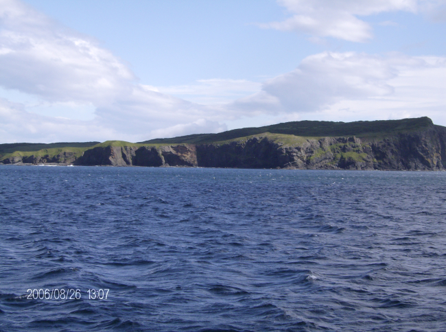 Cliffs along the shoreline of the Shumagin Islands