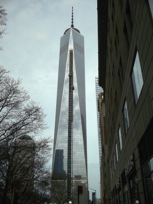 Freedom Tower, or One World Trade Center, rises 1,776 feet into the NewYork sky