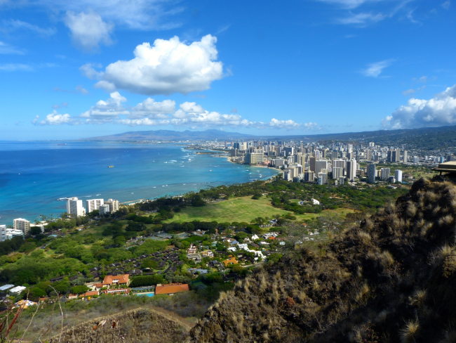 A view of Honolulu from Diamond Head