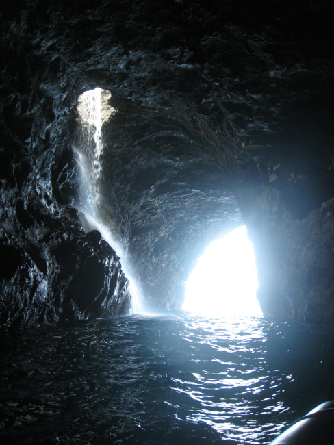 Sea cave on the Napali coast of Kauai