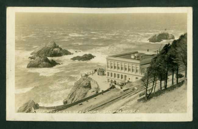 The Cliff House and Seal Rocks on a boisterous day