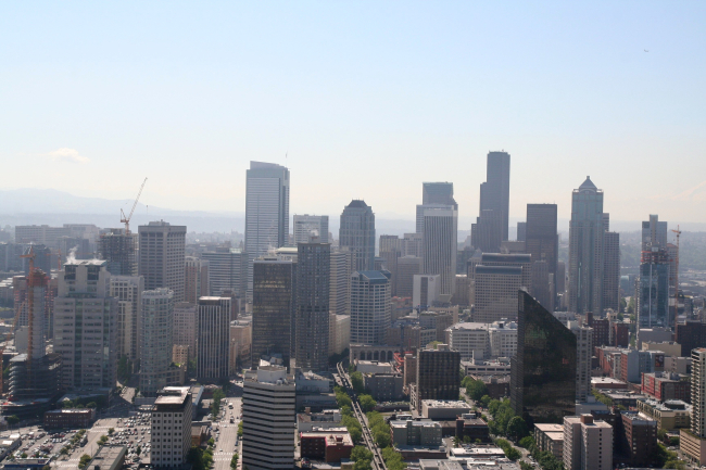Skyline of Seattle seen from the Space Needle