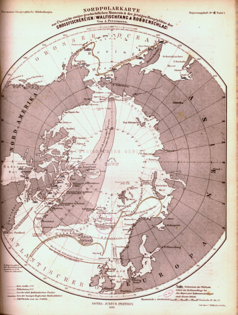 A curious map of the Arctic Ocean showing land extending north fromGreenland