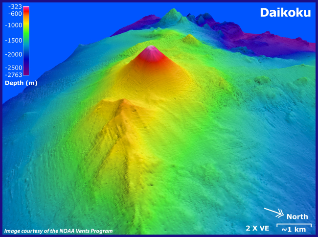 3-D view of Daikoku Volcano