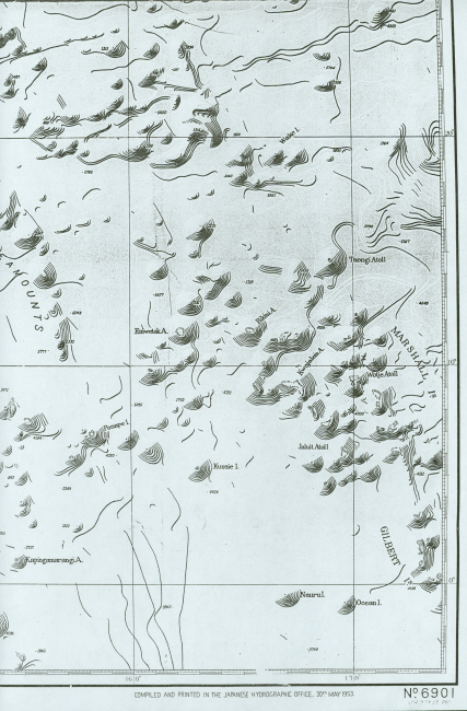 Section of Bathymetric Chart of the Northwest Pacific showingarea around Marshall Islands