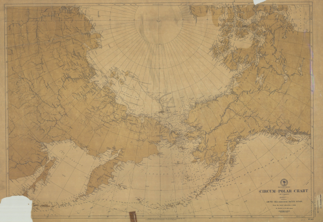 Sheet 1 of Circum-Polar Chart Arctic Sea north of the Pacific Ocean
