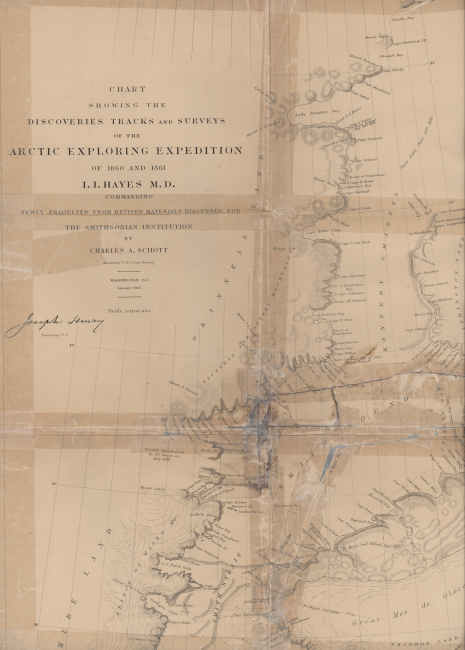 Chart Showing the Discoveries Tracks and Surveys of Arctic ExploringExpedition of 1860 and 1861