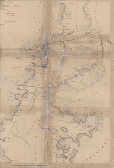 Southern portion of Chart Showing the Discoveries Tracks and Surveys of Arctic Exploring Expedition of 1860 and 1861