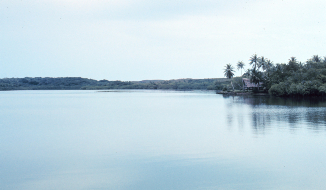 Native structure on lagoon