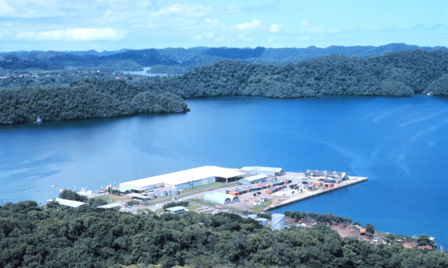Van Camp tuna freezing plant and Palau Harbor port facilities