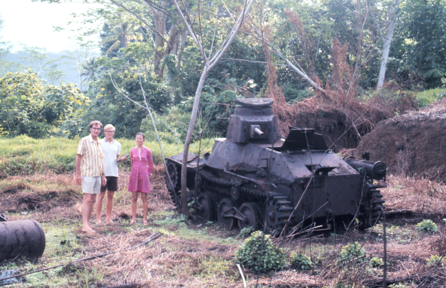 An old Japanese tank left at Kolonia