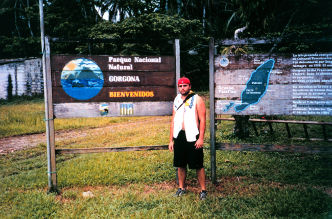 Deck hand Mike Theberge at Isla Gorgona National Park