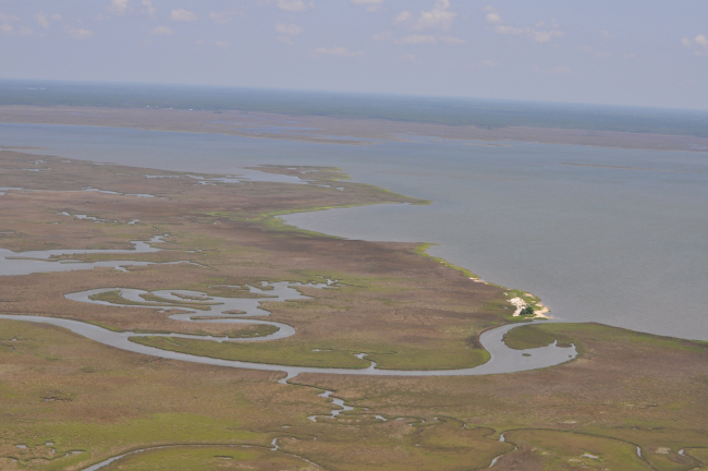 Aerial survey of Devil's Island, South Rigolets and Grand Battures