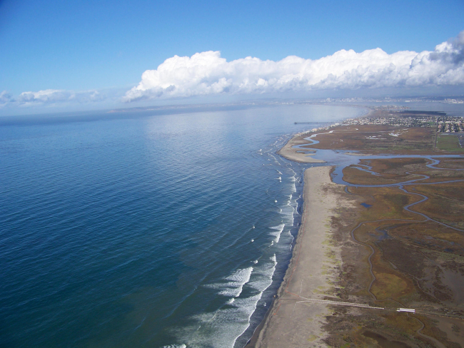 Aerial view of Tijuana River National Estuarine Reserve