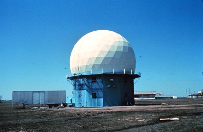 NSSL's first Doppler Weather Radar located in Norman, Oklahoma