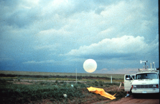 Project Vortex - launching a balloon for upper air measurements
