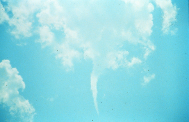 Project Vortex - a funnel cloud is observed