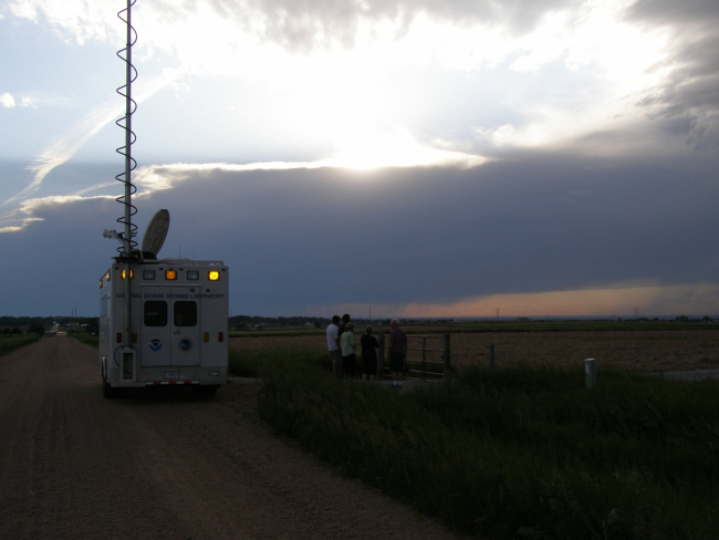 VORTEX2 tornado investigators stopping at sunset