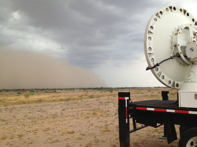 Radar monitoring dust storm