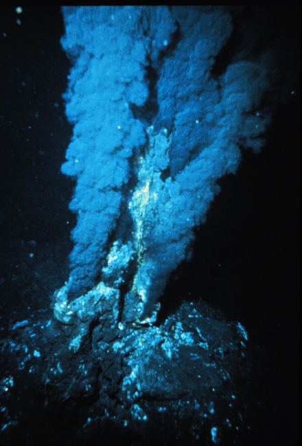 Black smoker at a mid-ocean ridge hydrothermal vent