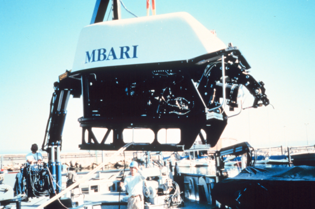 MBARI's Ventana frequently dives along the rock walls of Monterey Canyon
