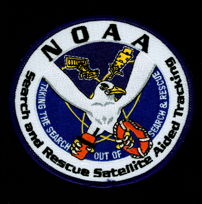 NOAA Search and Rescue Satellite System patch signifying NOAA's operation ofthe SARSAT system within NOAA/NESDIS
