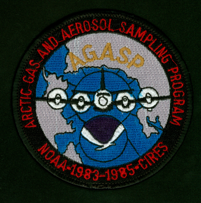 Patch commemorating NOAA participation in the aptly named AGASP, the ArcticAerosol Sampling Program of 1983-1985