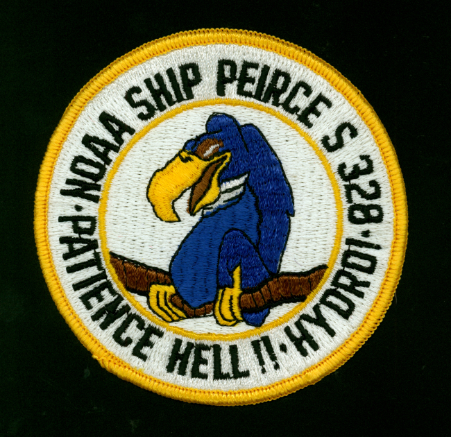 Patch commemorating NOAA Ship PEIRCE, in service 1962-1985