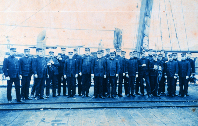 Officers of the Coast and Geodetic Survey Steamer PATHFINDER at Dutch Harbor,Unalaska, during the summer of 1901