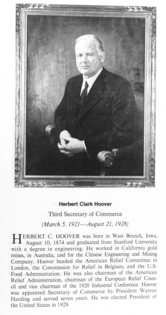 Herbert Clark Hoover, 1874 - , third Secretary of Commerce