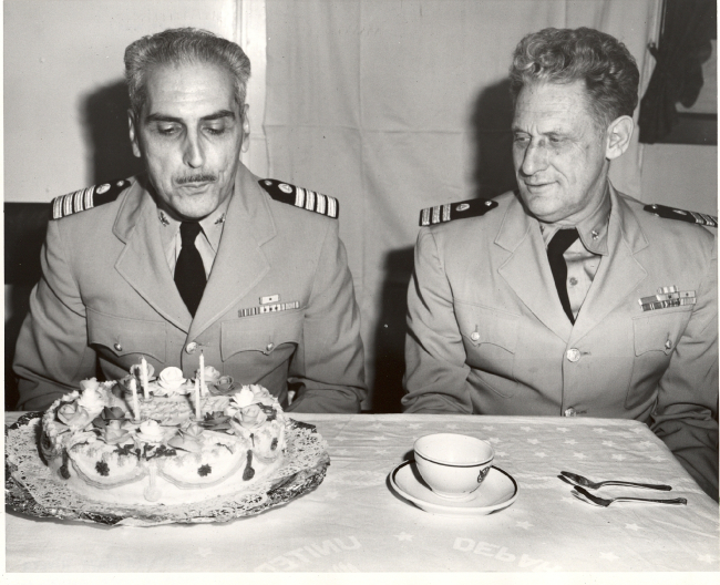 Celebrating Captain Arthur Wardwell's birthday on the PATHFINDER with CommanderDavid Whipp