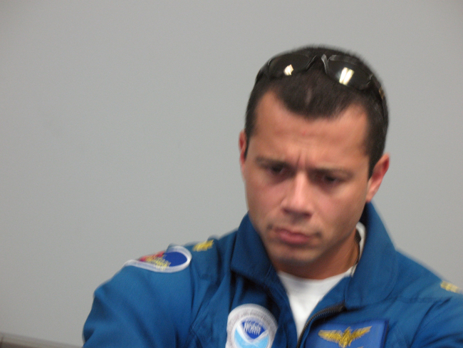 Commander Al Girimonte prior to flight into Hurricane Ike