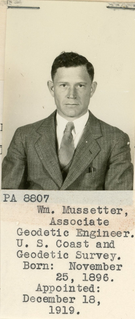 William Mussetter, Associate Geodetic Engineer, a field man