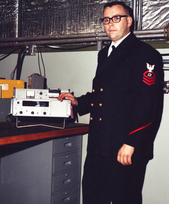 Dan Twohig, Chief Electronics Technician of the USC&GS; Ship PATTON, indress blue uniform