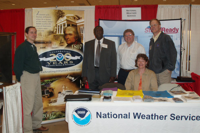 National Weather Service Warning Coordination Meteorologists spread the wordabout severe weather safety at the 40th Annual Wisconsin Governor's Conferenceon Homeland Security