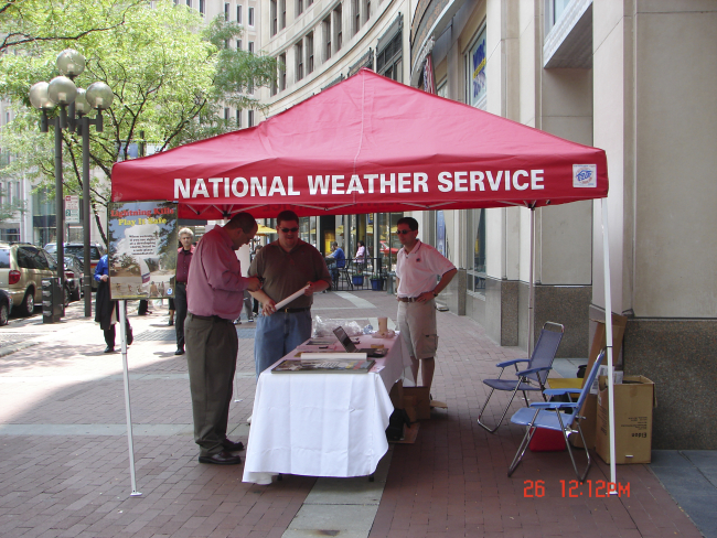 In June the Indianapolis Weather Forecast Office hosted a lightning safetyawareness week event on Monument Circle in downtown Indianapolis