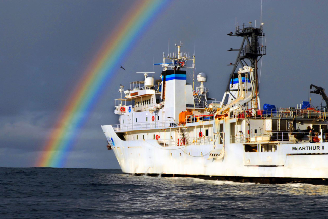 The NOAA Ship McArthur II watches the remnants of Hurricane Henrietta fade intothe distance as it conducts research operations 250 miles SW of Manzanillo,Mexico, in support of NMFS SWFSC Stenella Abundance Research Project LineTransect and Ecosystem (STAR-LITE) Cruise, 2007
