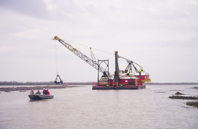 The bucket dredge at Natal Channel
