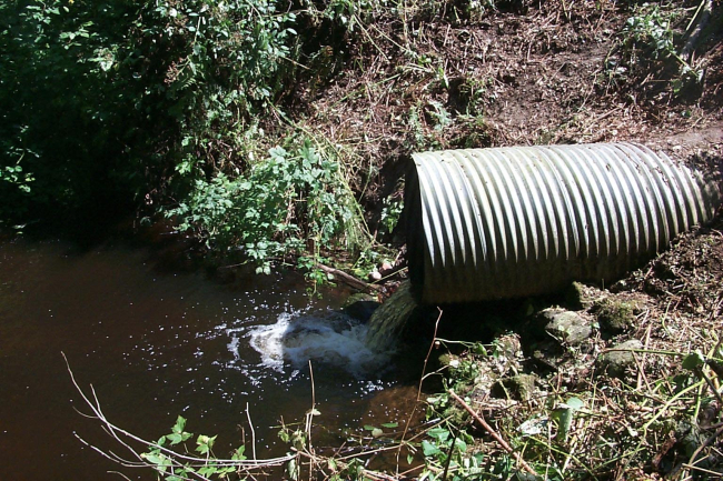 An image of the culvert that was removed and replaced