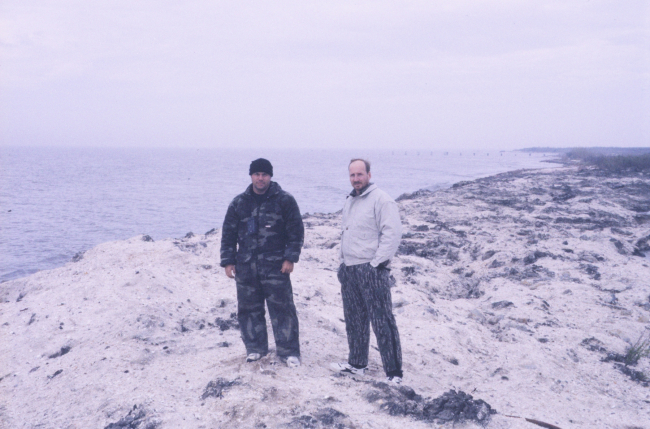 Vincent Cheramie, monitoring manager, and Brian Kendrick, project manager atMobile Canal, Point Au Fer Island