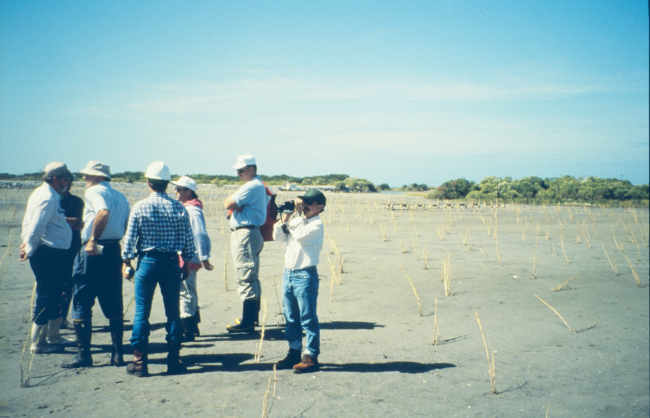 A post-planting inspection tour by the Trustees