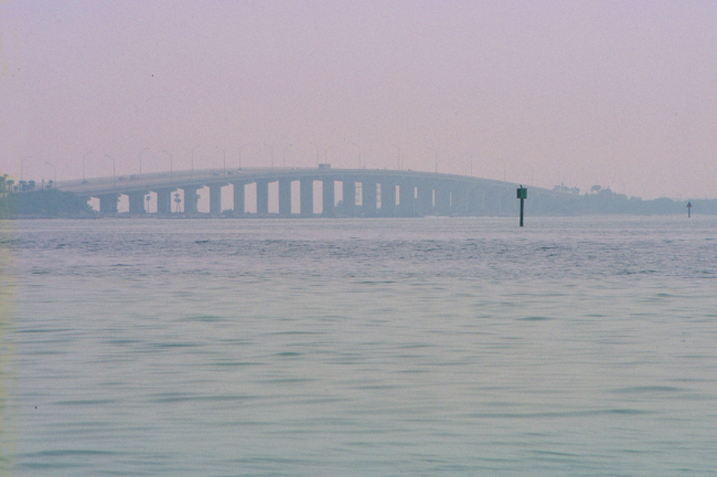 A view of Tampa Bay and the causeway
