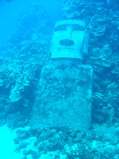 Moai amongst the coral