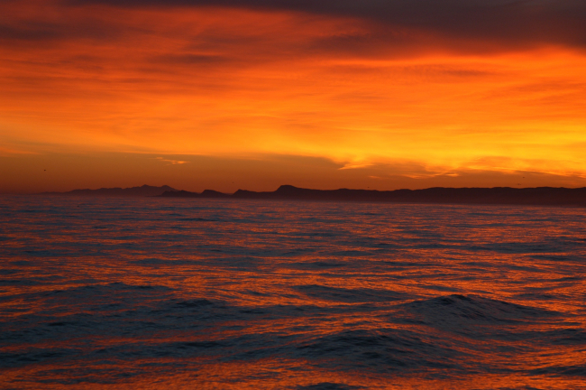 A magnificent sunrise looking east from San Miguel Island