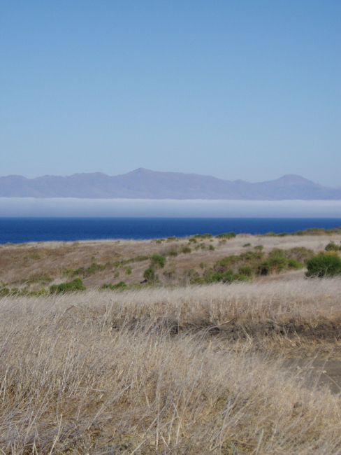 Looking across the Santa Barbara Channel to the Transverse Ranges