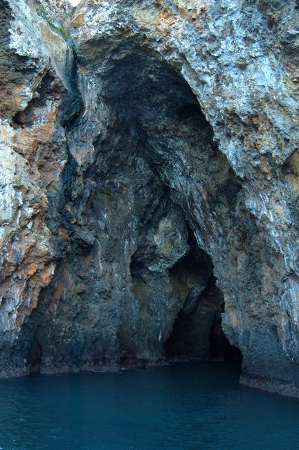 Painted Cave on the shores of Santa Cruz Island