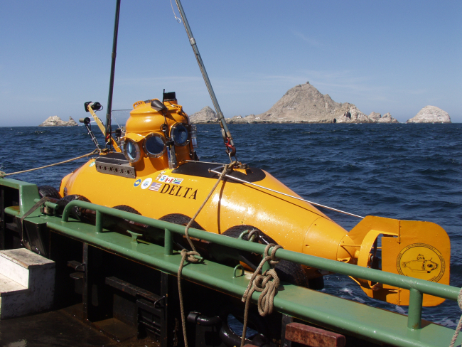 Delta Submersible with south east Farallones island in background