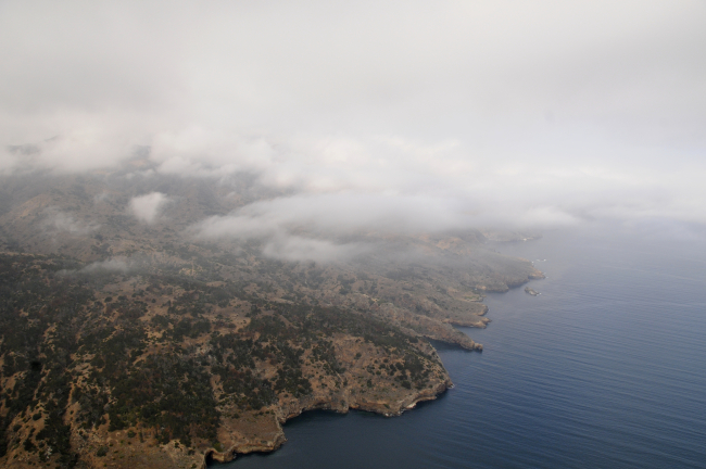 Low clouds over Santa Cruz Island