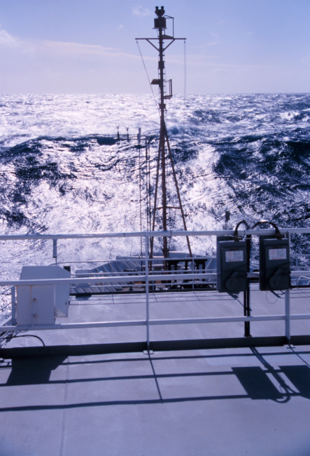 The bow of the NOAA Ship RONALD H