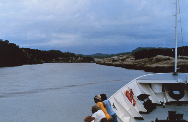Passing through the Panama Canal on board the NOAA Ship RESEARCHER